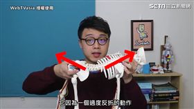 因為過度反折，造成神經斷裂，因而引起癱瘓。