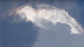 冰晶雲,折射,天文奇景,火彩虹,circumhorizontal arcs,環地平弧,罕見,峇里島,印尼,UFO 圖／翻攝自YouTube https://goo.gl/ZCU4ft