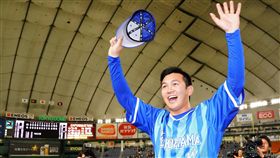 山崎康晃。（圖／取自橫濱海灣之星臉書粉絲團）