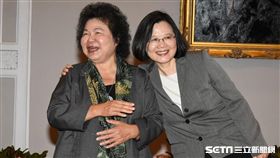 總統府秘書長陳菊上任，總統蔡英文召開記者會茶會。 圖／記者林敬旻攝