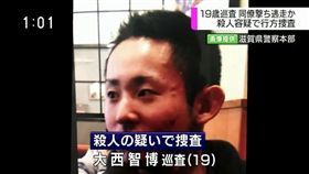日本滋賀縣殺警案,41歲巡查部長遭19歲員警大西智博槍殺（圖／推特）