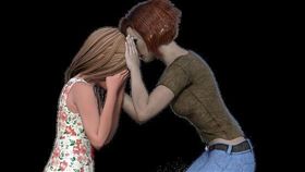 女童安慰想輕生的女子。（圖／翻攝自pixabay）