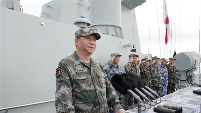 習近平南海大閱兵　共軍百架機艦受閱