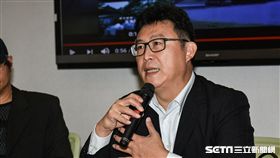 民進黨立委姚文智盼能成為雙北領頭羊，與熱帶氣旋（蘇貞昌）一起扶姚質上。 圖／記者林敬旻攝