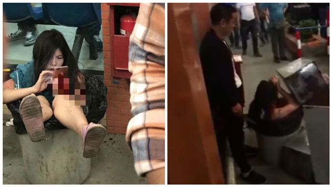 女被砍全身血塞垃圾桶　仍淡定滑手機