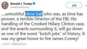 川普推特罵柯米渾球（圖／翻攝推特）