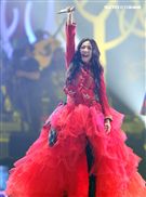 萬芳出道28年第一次小巨蛋開唱「時間仍然繼續在走｣演唱會。（記者邱榮吉/攝影）