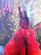 萬芳出道28年第一次小巨蛋開唱「時間仍然繼續在走｣演唱會。（記者邱榮吉/攝影）