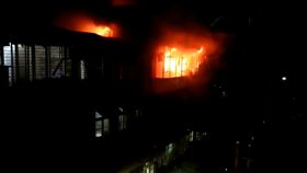 新北市,中和,民享街,火警,火災,連棟住宅,翻攝畫面