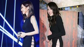 鄧紫棋，撞衫，許瑋甯，Nicole + Felicia黑色禮服。（合成圖／翻攝自網路）