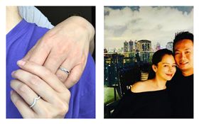 徐若瑄與老公戴戒指放閃甜蜜說愛。（圖/翻攝自徐若瑄臉書）