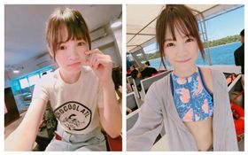 吳心緹長期戴隱形眼鏡下水拍戲，引發眼角膜破洞。(圖/翻攝自臉書)