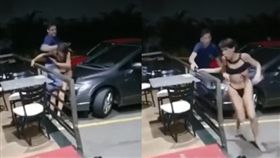 嫖客當街暴打賣淫女，原來對方是男的。（圖／翻攝YouTube）