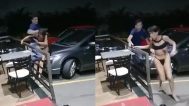 旅館驚見真相…他當街暴打丁字褲辣妹