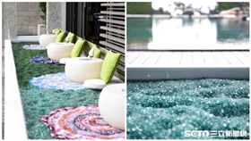  W綠洲計畫打造回收玻璃再造沙灘。（圖／台北W飯店提供）