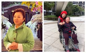 白冰冰想低調送媽，親朋好友送花籃致敬。(圖/翻攝自白冰冰臉書)