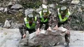 大陸地震,大陸救災（示意圖／翻攝自微博)