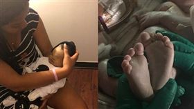 女將死胎兒子帶回家照顧，常自拍上傳臉書引批評。（圖／翻攝Zariah Jackson臉書）