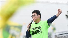 姚文智機蛋大遊行。（圖／記者林敬旻攝）