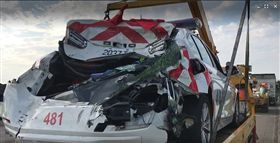 國道車禍，國道警察遭撞死（圖／翻攝畫面）