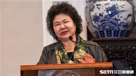 總統府秘書長陳菊上任，總統蔡英文召開記者會茶會。 圖／記者林敬旻攝