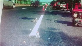 國道,台南,新化,車禍,肇事逃逸,施工工人,行車紀錄（圖／翻攝畫面）