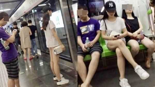 長髮美腿正妹搭地鐵　「下空」圖瘋傳