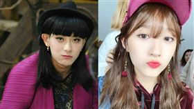 關曉彤被吐槽撞臉扮女裝的黃子韜。(合成圖/翻攝自微博)