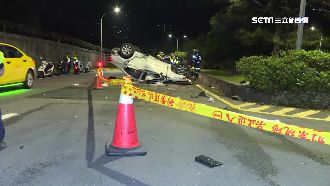 仰德大道車禍不斷　2年新增5測桿