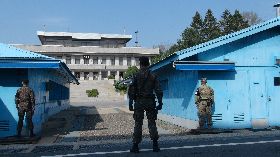 戒備森嚴的板門店