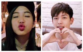 瑤瑤和新歡喇舌認愛，以綸說她嘴唇很軟。(圖/翻攝自臉書）