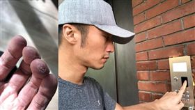 謝霆鋒，指紋。(合成圖/翻攝自微博)