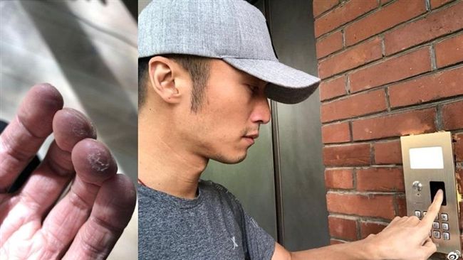謝霆鋒指紋認證失敗　竟抬腳壁咚門鎖