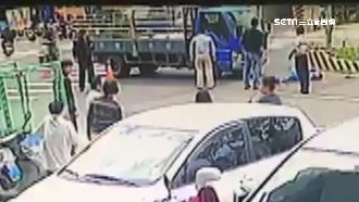 戶外教學偷溜　學生闖紅燈遭貨車撞昏