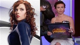 好萊塢性感女星史嘉蕾喬韓森自曝在飛機上洗手間糗事。（組圖／翻攝自Scarlett Johansson臉書、Jimmy Kimmel Live YouTube）