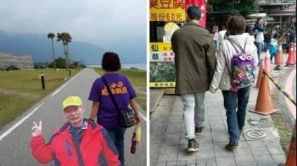 走了也要牽你！她牽亡夫立牌環島圓夢