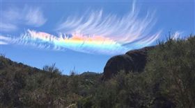 加州國家公園驚現「火彩虹」（圖／翻攝自美國國家氣象局）