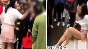 大陸四川達州市有一位女子與媽媽起了爭執，氣得連甩媽媽好幾個巴掌，目擊的路人紛紛上前阻止，但女子的母親仍不斷維護女兒，其中一名男子受不了，直接用腳將女子踹倒教訓。對此，警方表示，該女子疑似有精神問題，目前已介入調查。（圖／翻攝自YouTube《JokeBox》）