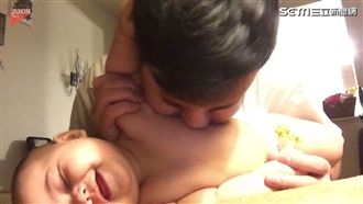 寶寶肚上B-Box　頑皮老爸玩上癮