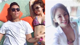 藝人鍾欣怡與孫樂欣到馬爾地夫蜜月旅行。(合成圖/翻攝臉書)