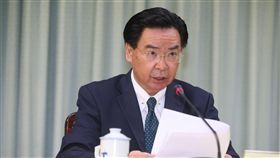 吳釗燮宣布多明尼加與台斷交（1）外交部長吳釗燮1日上午在外交部一樓新聞中心主持國際新聞記者會，宣布中華民國自即日起終止與中美洲友邦多明尼加的外交關係。中央社記者郭日曉攝　107年5月1日