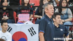 瓊斯盃中華藍隊vs南韓隊，南韓總教練許載　圖／記者林敬旻攝影