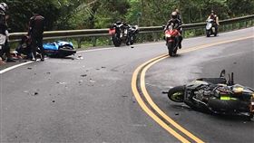 北宜公路,重機,車禍(翻攝臉書《聯結車 大貨車 大客車 拉拉隊 運輸業 照片影片資訊分享團》)