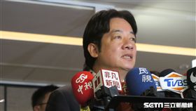 行政院長賴清德出席洗錢防制國家風險評估首部發表會前受訪。（圖／記者盧素梅攝）