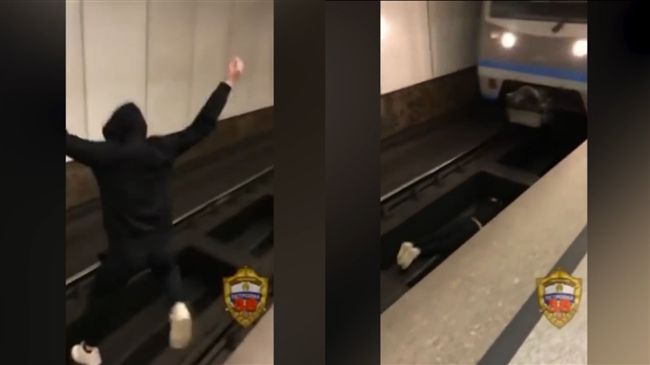 俄男想當網紅　竟挑戰臥軌被車輾戲碼