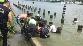 疏洪道,微風運河,釣客,落水,無呼吸,送醫,新北