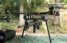 武裝無人機裝載T91步槍。（記者邱榮吉/攝影）