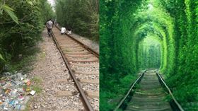 南京「愛情隧道」,鐵路　圖／翻攝自百度、江寧公安在線微博