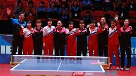 南北韓桌球直接併隊（圖／翻攝自ITTF推特）