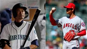 鈴木一朗與大谷翔平。（圖／美聯社／達志影像）